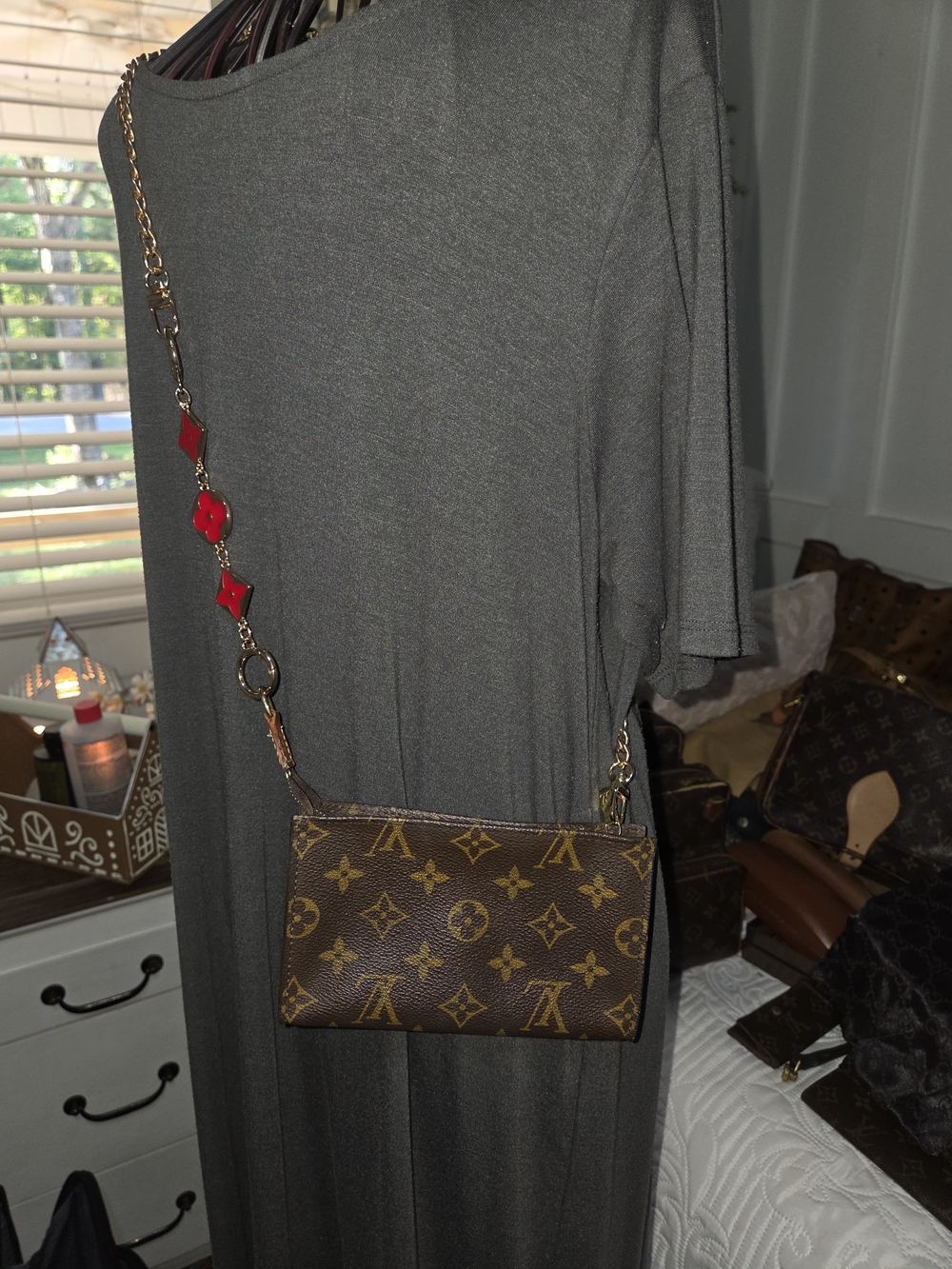 Louis Vuitton Brown Monogram Crossbody Pochette - Brown